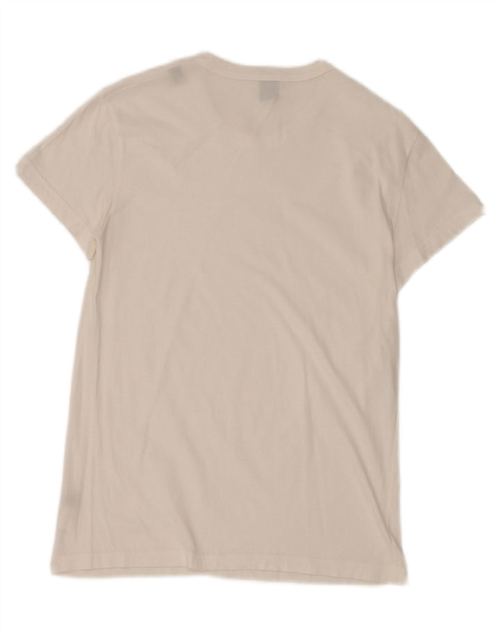 Camiseta gráfica masculina Gianfranco Ferre Top médio algodão branco