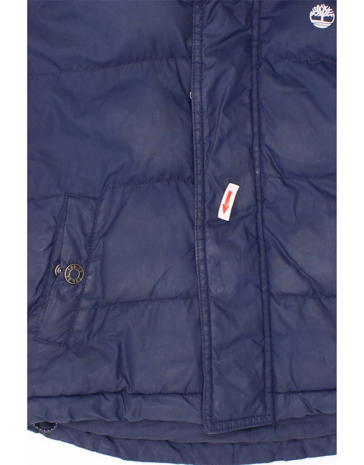 Casaco Timberland Boys com capuz acolchoado 4-5 anos azul marinho poliéster