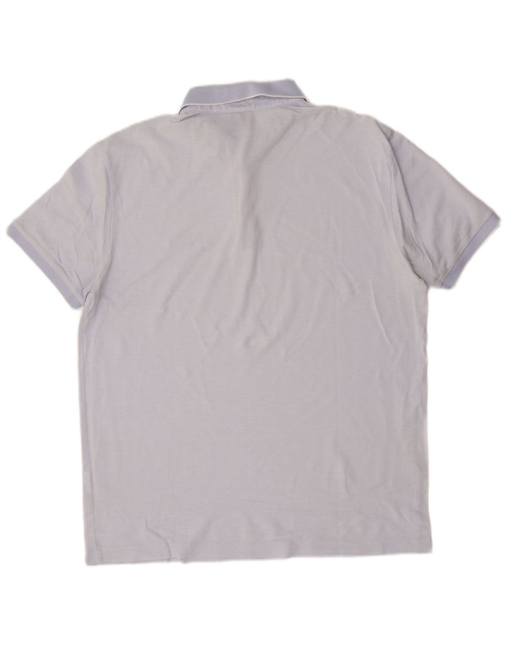 Camisa polo masculina Hugo Boss Regular Fit grande algodão azul