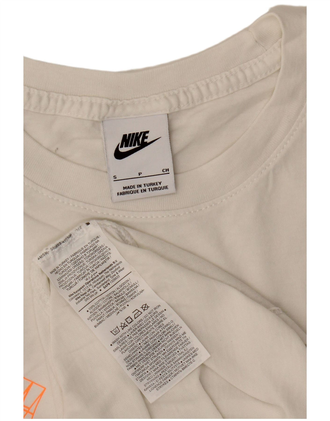 Camiseta Nike masculina gráfica top pequeno algodão branco
