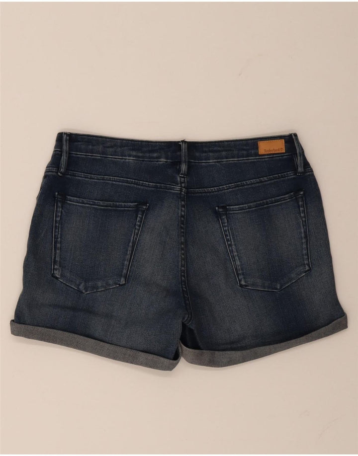 Shorts jeans feminino Timberland W29 médio azul marinho algodão