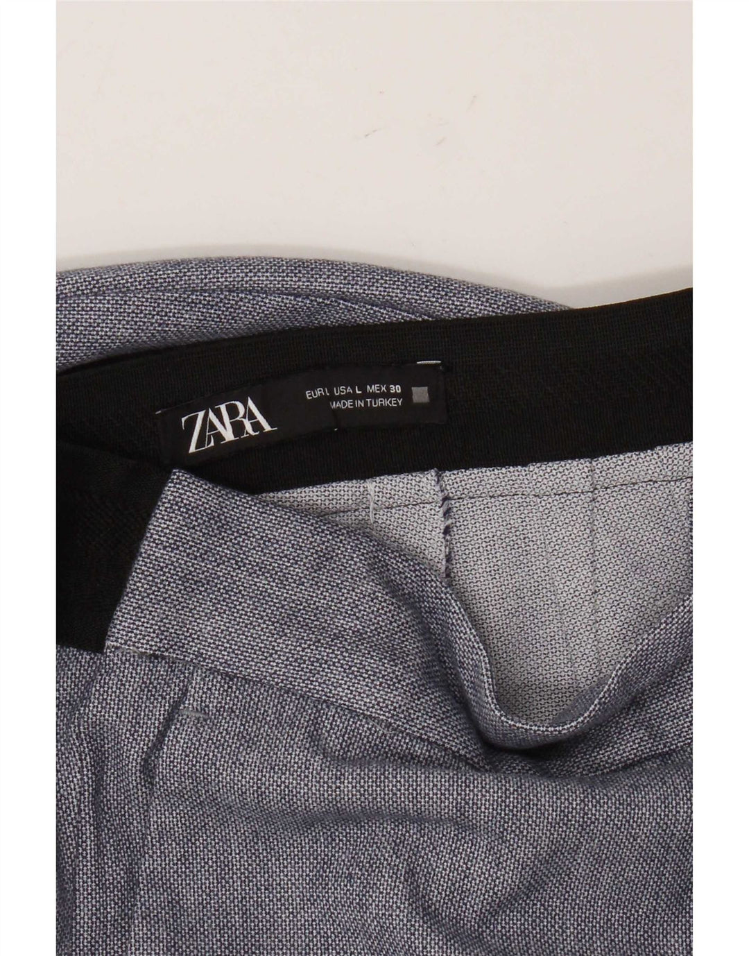 Zara Calça Chino Regular Feminina Grande W30 L27 Azul