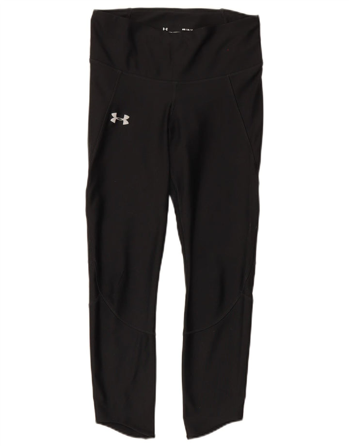 Under Armour Womens Heat Gear Leggings UK 12 poliéster preto médio