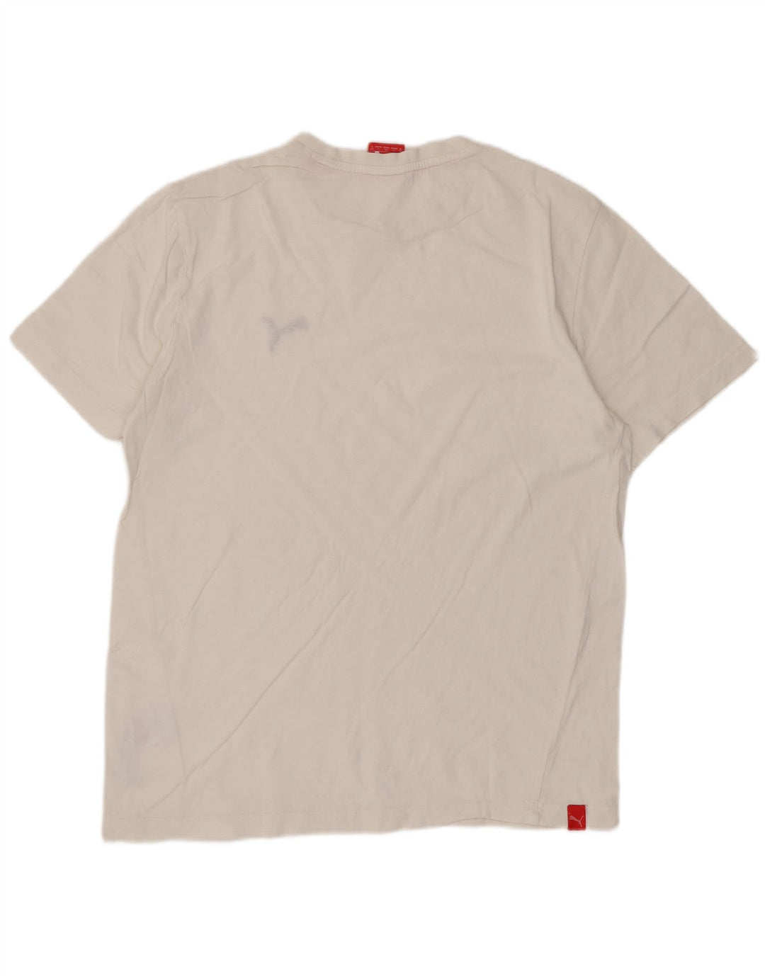 Puma Mens T-Shirt Top Pequeno Algodão Branco