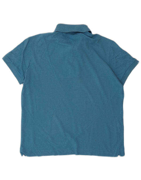 Camisa polo masculina Lacoste tamanho 4 azul médio