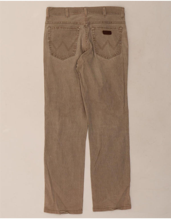 Wrangler Mens Texas Stretch Calça Casual Reta W32 L32 Algodão Bege