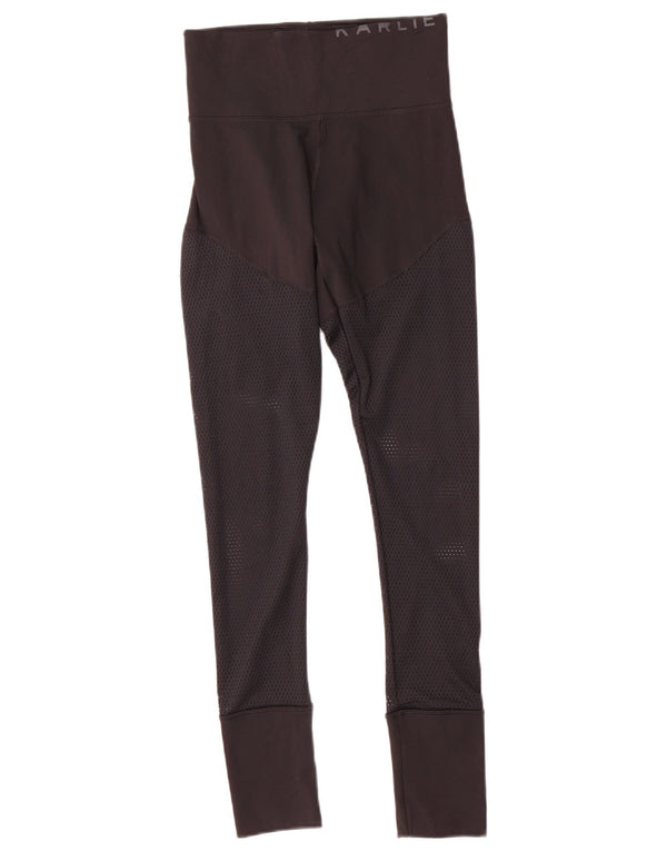 Leggings Adidas Femininas UK 8/10 Pequenas Pretas