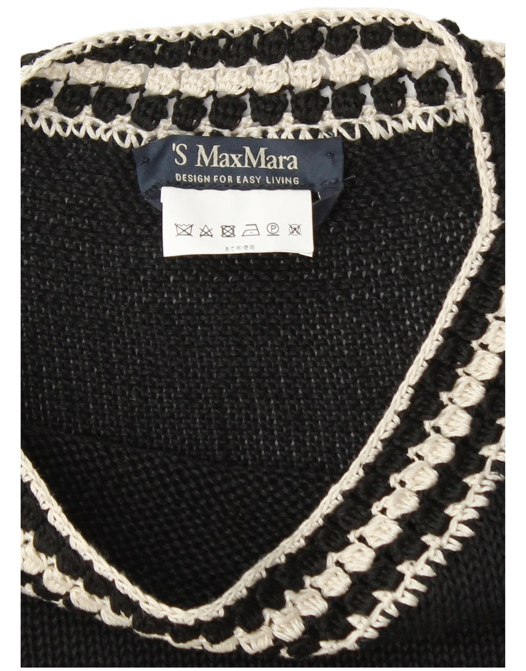 Suéter feminino MAX MARA com gola canoa e gola redonda Reino Unido 10 pequeno preto