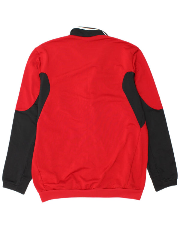 ADIDAS Mens Tracksuit Top Jacket UK 36/38 Pequeno Vermelho Colourblock Poliéster