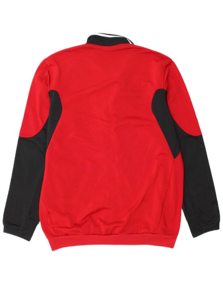 ADIDAS Mens Tracksuit Top Jacket UK 36/38 Pequeno Vermelho Colourblock Poliéster