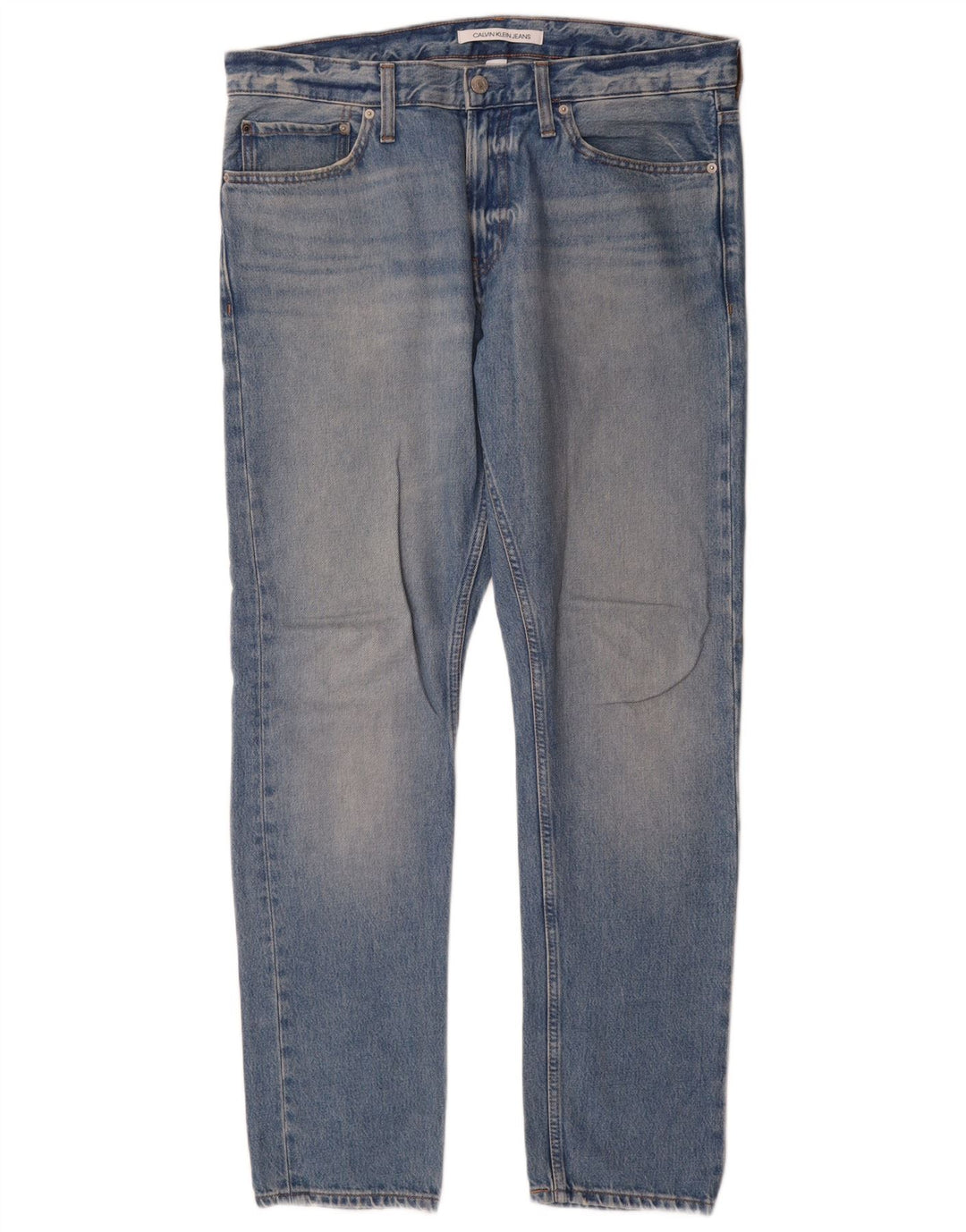 Calvin Klein Masculino Slim Jeans W34 L32 Azul Algodão