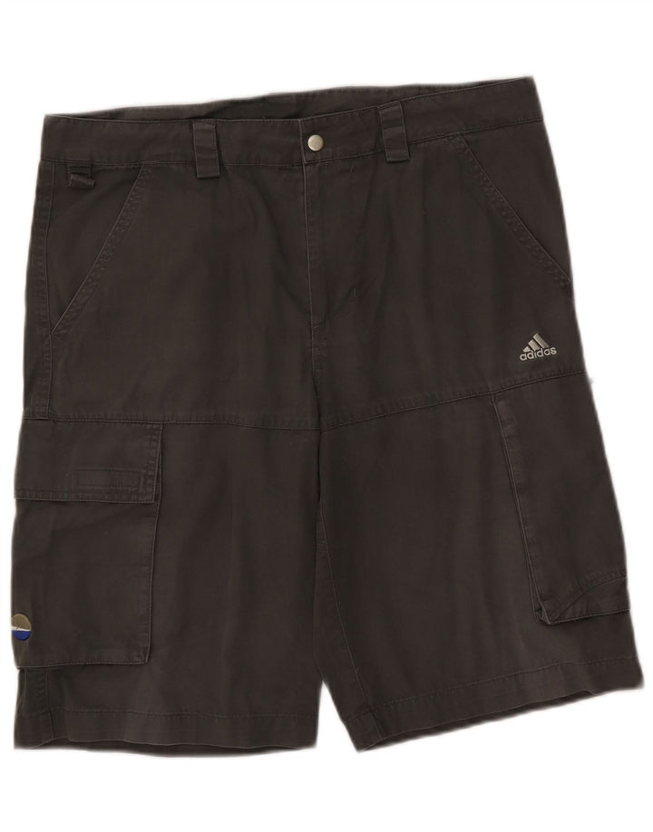 Adidas Mens Cargo Shorts Médio W34 Cinza Algodão
