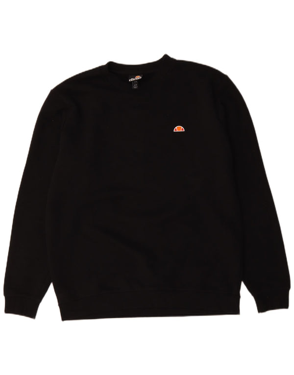 Ellesse moletom masculino gráfico jumper médio algodão preto