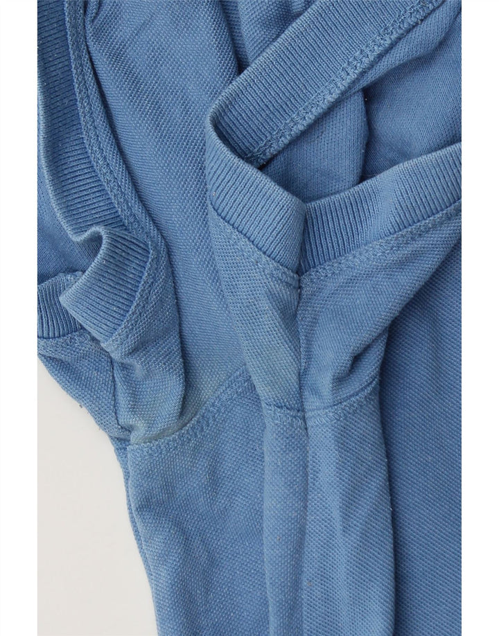 Camisa polo masculina ALL SAINTS pequena azul algodão