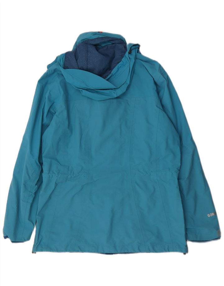 Jaqueta de chuva feminina grande com capuz Berghaus Reino Unido 10 pequena azul nylon