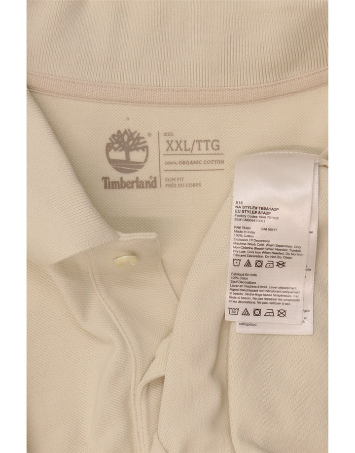 Camisa polo masculina TIMBERLAND 2XL algodão bege
