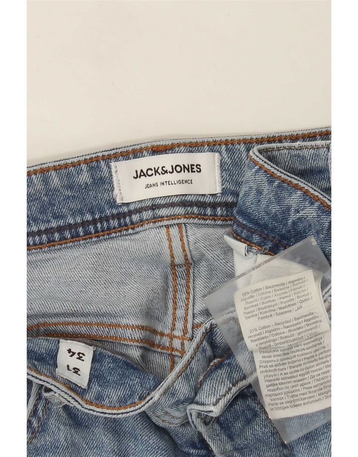 Jeans retos masculinos Jack & Jones W31 L34 algodão azul