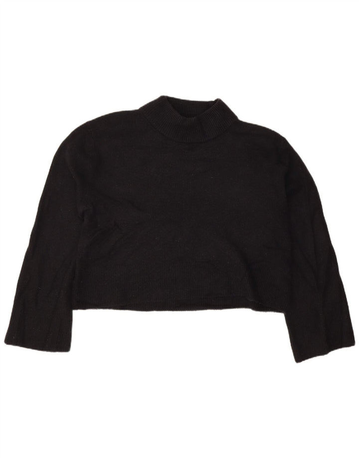J. CREW Suéter feminino grande com gola tartaruga e gola redonda Reino Unido 10 pequeno preto