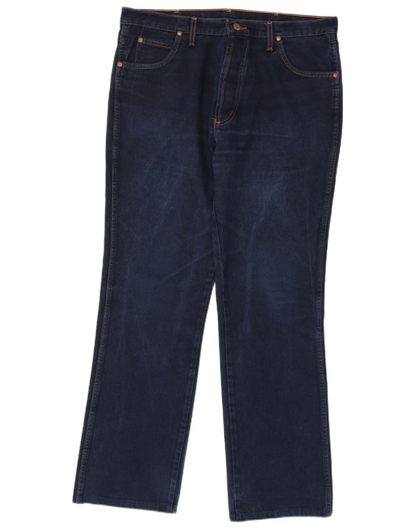 Wrangler Masculino Evolution Straight Jeans W36 L32 Azul Marinho Algodão