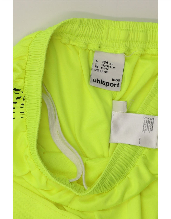 Calções desportivos UHLSPORT Boys FC Koln 13-14 anos verde poliéster