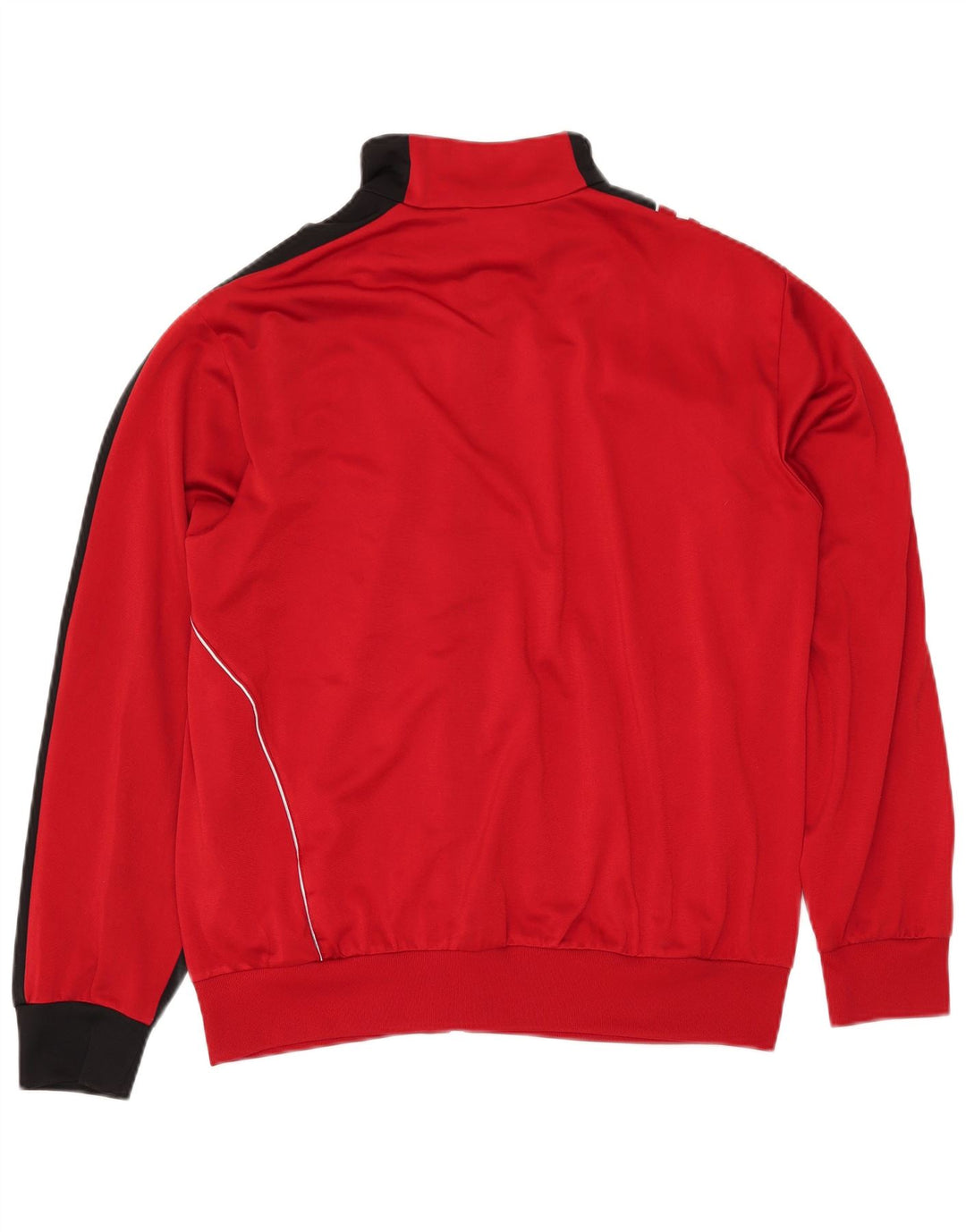 ADIDAS Mens Tracksuit Top Jacket UK 40/42 Medium Red Colourblock Poliéster
