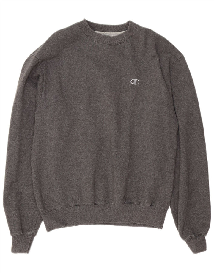 Champion moletom masculino jumper médio cinza algodão