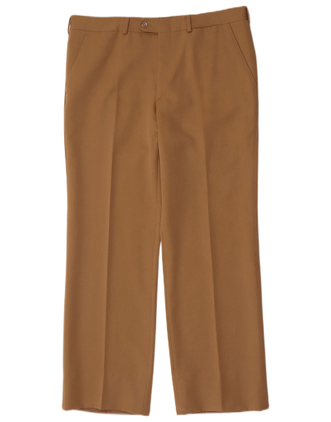 Calça vintage masculina de terno reto W36 L30 bege