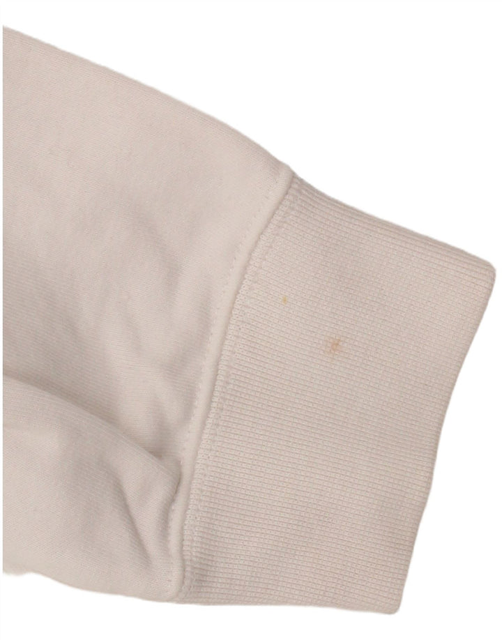 Jumper com capuz gráfico masculino Champion médio algodão branco
