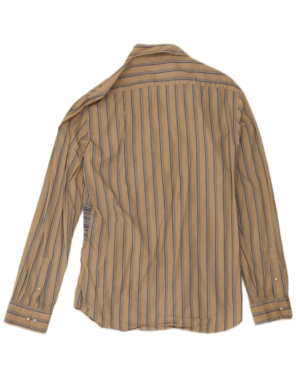 Camisa masculina Iceberg de algodão listrado bege médio