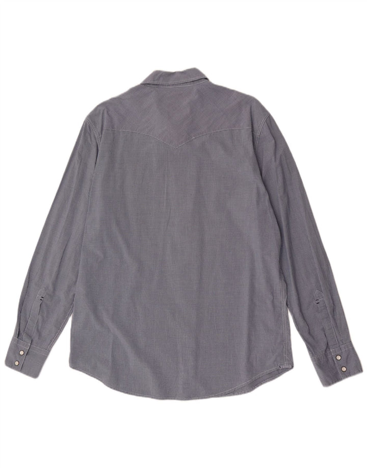 Camisa masculina Slim Fit Levi's grande algodão guingão azul marinho