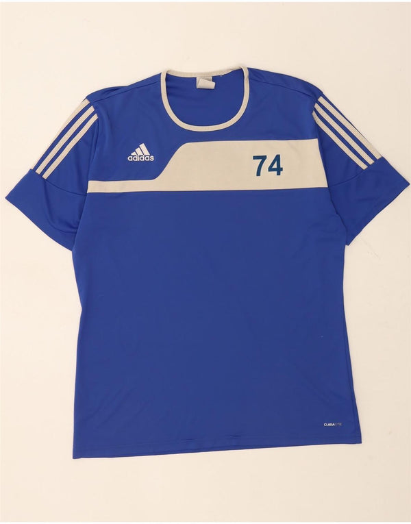 Camiseta Adidas Masculina Climalite Graphic Top XL Azul Colorblock