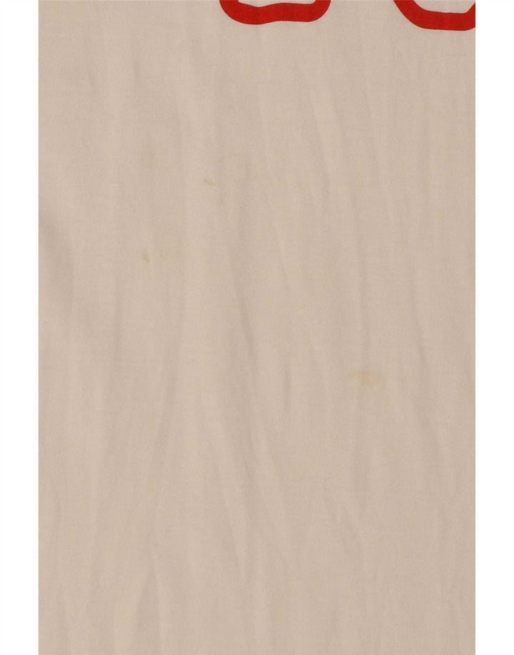 Camiseta gráfica masculina Kappa Top grande de algodão branco