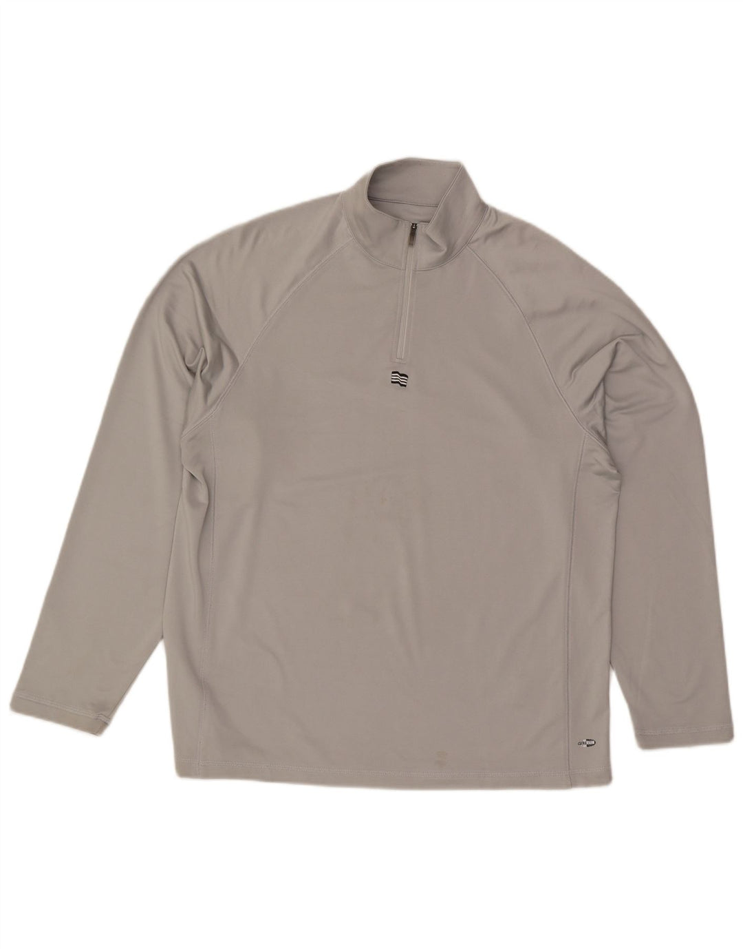 Adidas Mens Climawarm Zip Neck Pulôver Treino Top Grande Cinza Poliéster