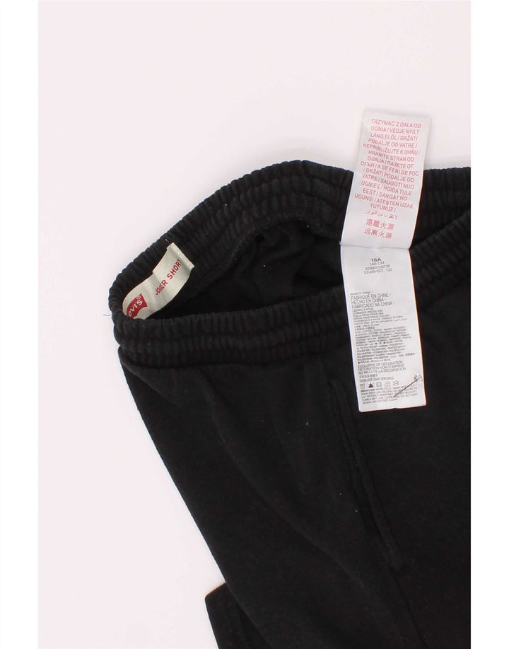Shorts esportivos gráficos Levi's Boys 9-10 anos algodão preto