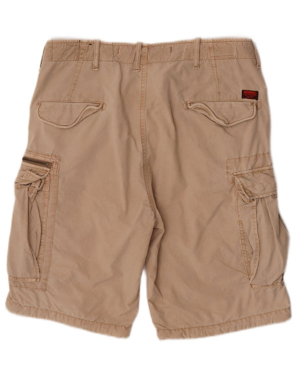 Superdry Mens Cargo Shorts W34 Grande Algodão Bege