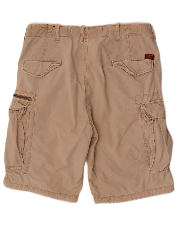 Superdry Mens Cargo Shorts W34 Grande Algodão Bege