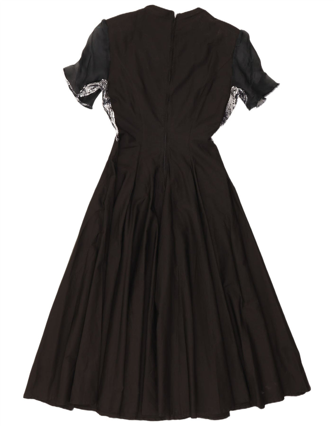 Vestido maxi feminino STEFANEL Reino Unido 12 algodão preto médio
