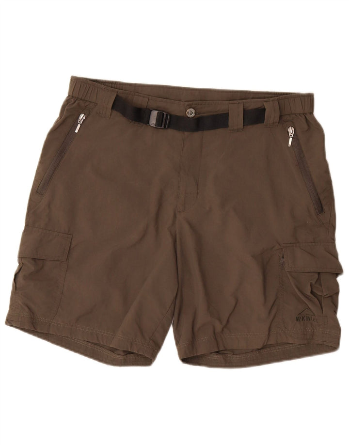 Shorts cargo masculino McKinley W33 poliéster marrom médio
