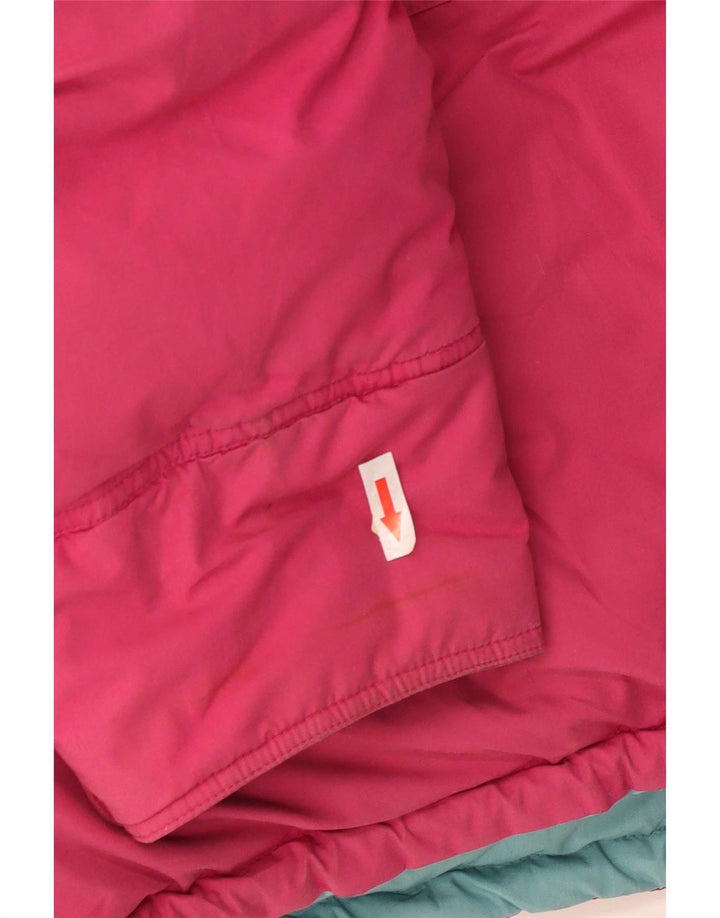 Jaqueta acolchoada masculina Diadora UK 36 poliéster colorblock rosa pequeno