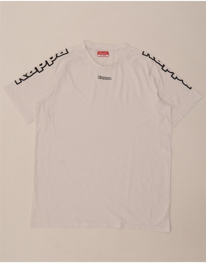 Camiseta gráfica masculina Kappa Top 2XL branca