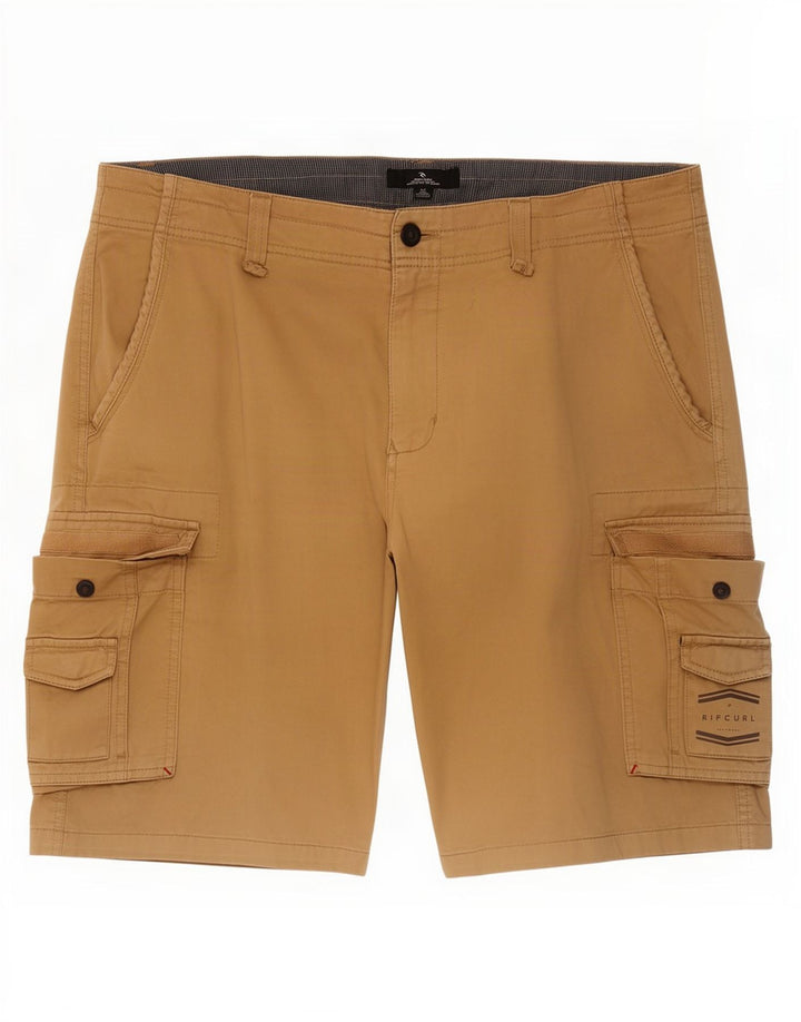 Shorts cargo masculino Rip Curl W36 grande algodão marrom
