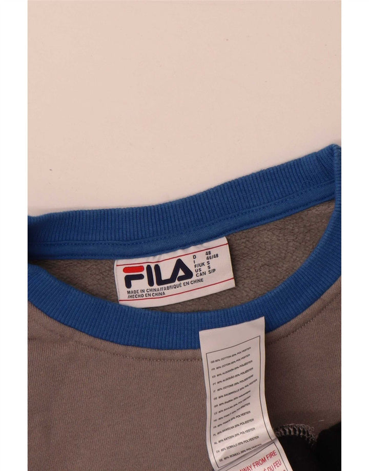 Fila Moletom Gráfico Masculino Jumper Pequeno Multicolorido Colorblock Algodão