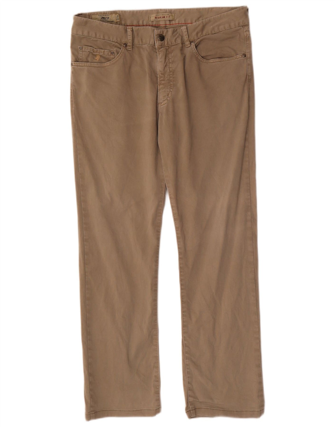 Calça chino reta masculina Marlboro Classics W34 L29 bege
