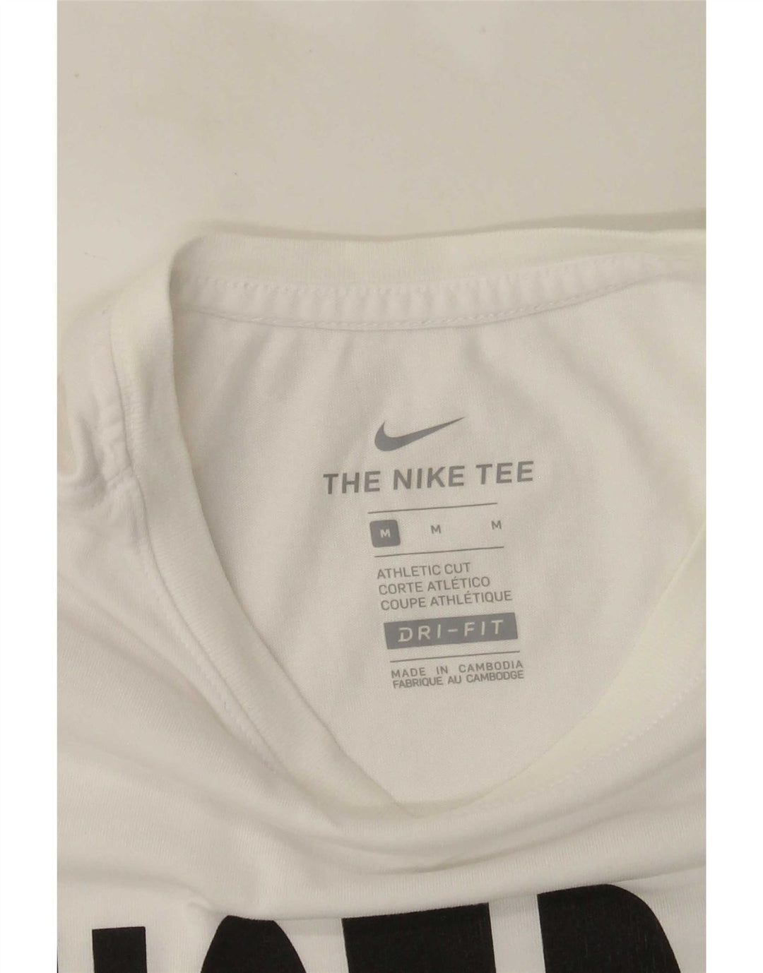 Camiseta Nike Masculina Dri Fit Graphic Top Médio Branco