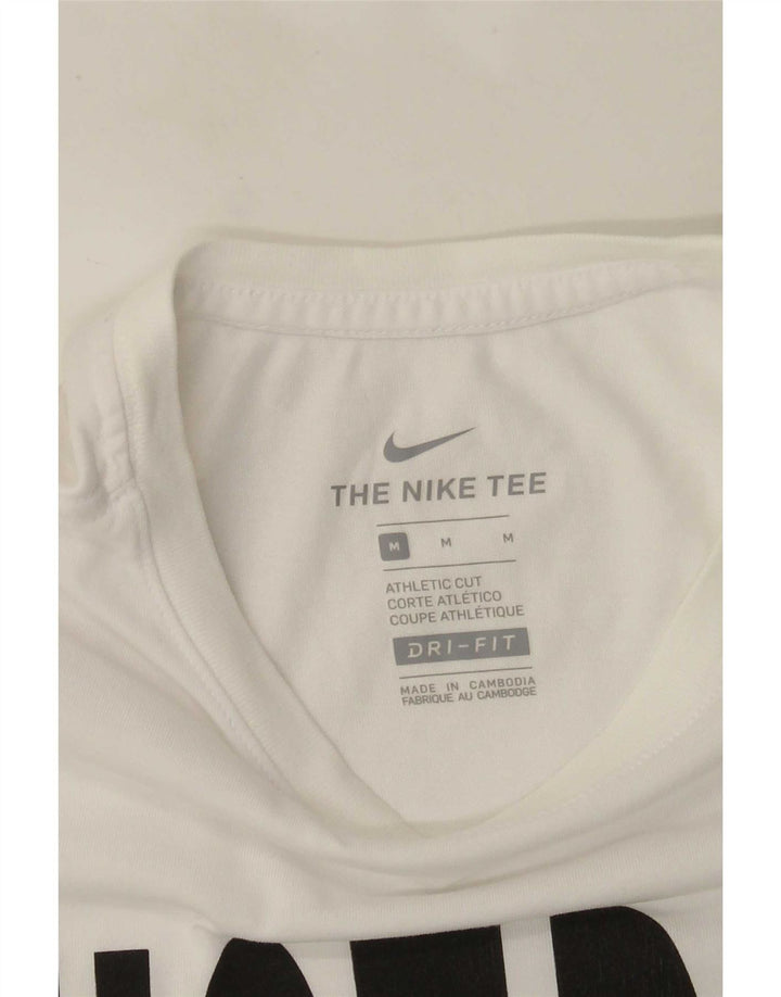 Camiseta Nike Masculina Dri Fit Graphic Top Médio Branco