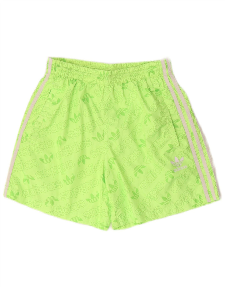 Shorts esportivos gráficos masculinos Adidas pequeno poliéster verde