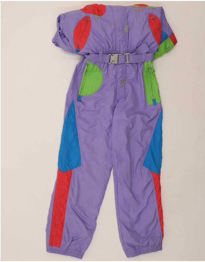 Macacão de esqui feminino Ellesse IT 44 poliéster colorblock roxo médio