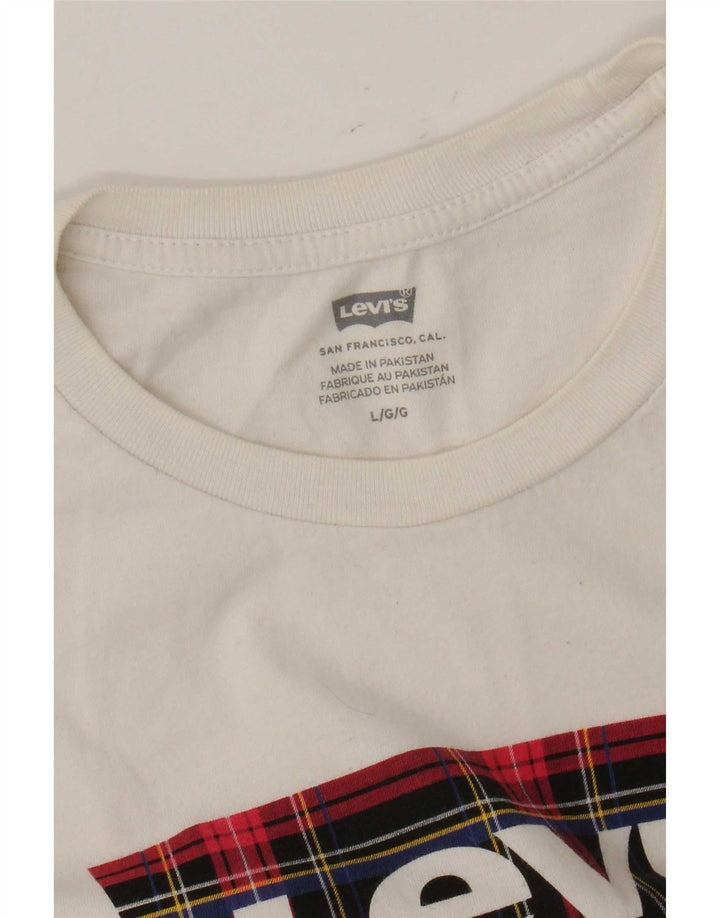 Camiseta masculina gráfica Levi's grande grande off white