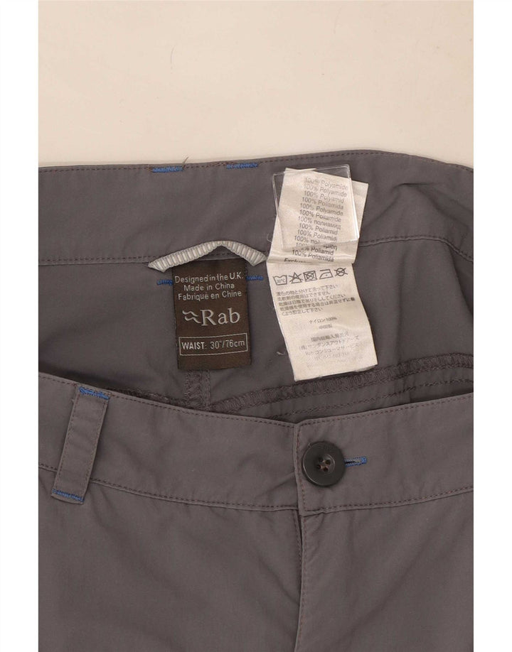 Shorts chino feminino Rab W30 poliéster cinza médio