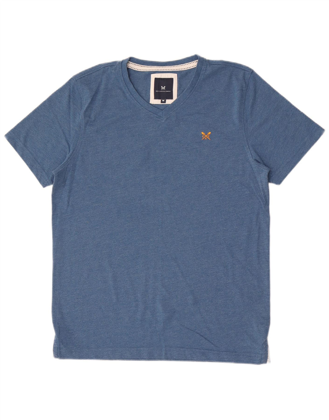 Camiseta masculina CREW CLOTHING Top médio algodão azul